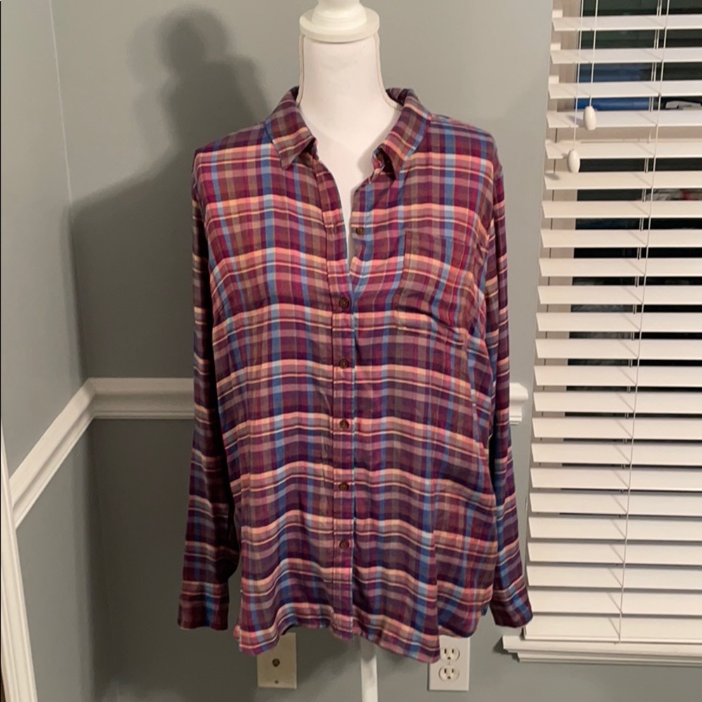 Lucky Brand plaid buttondown